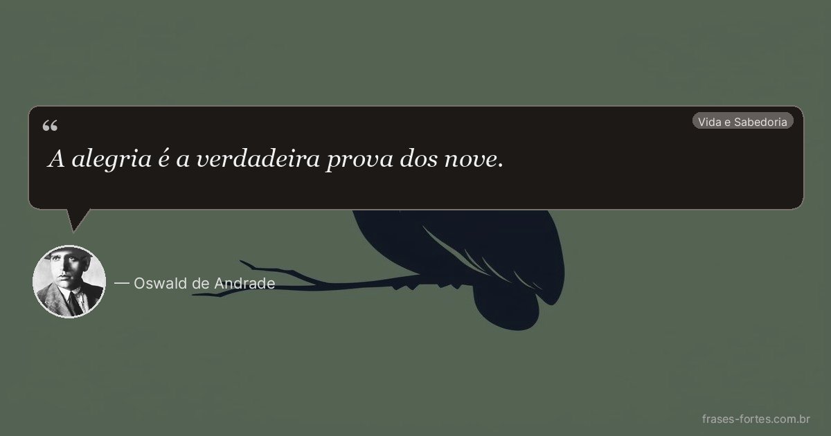 Frase de Oswald de Andrade