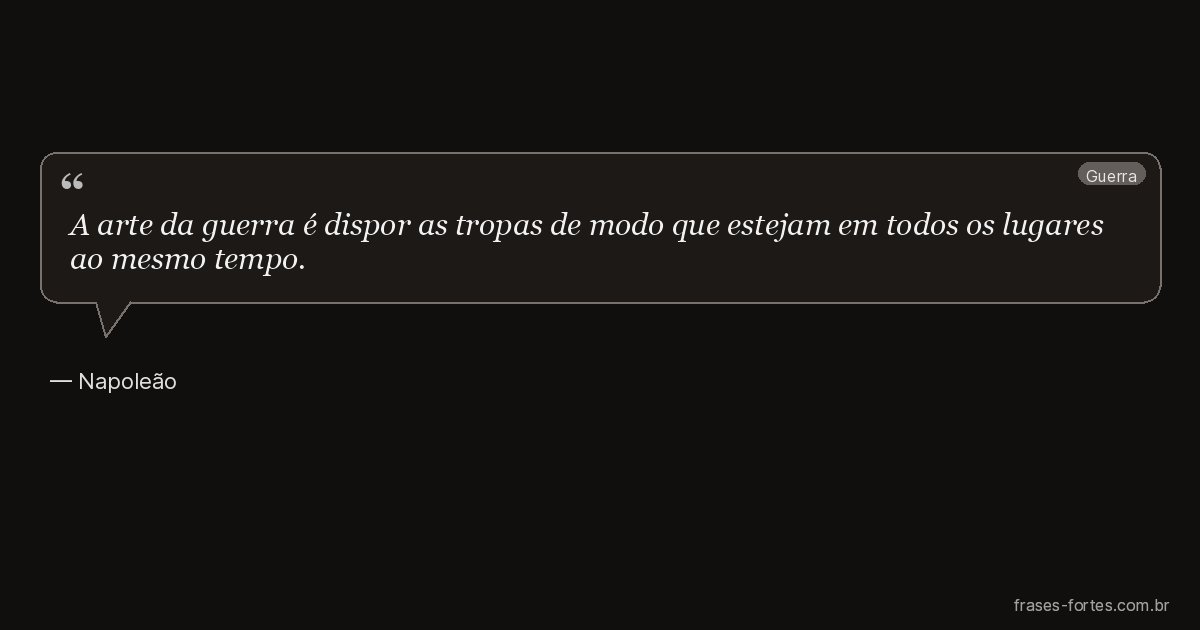 Frase de Napoleão