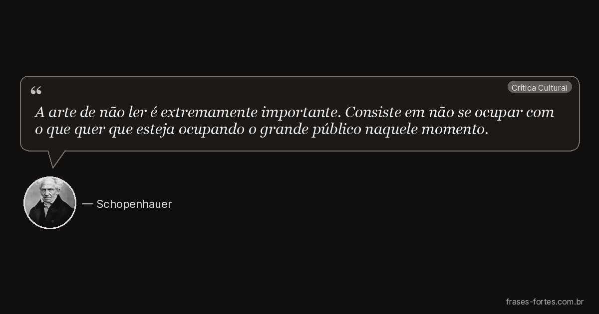 Frase de Schopenhauer