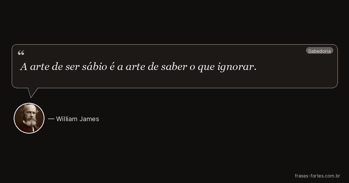 Frase de William James