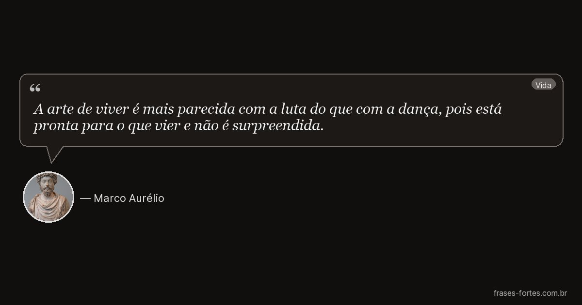 Frase de Marco Aurélio