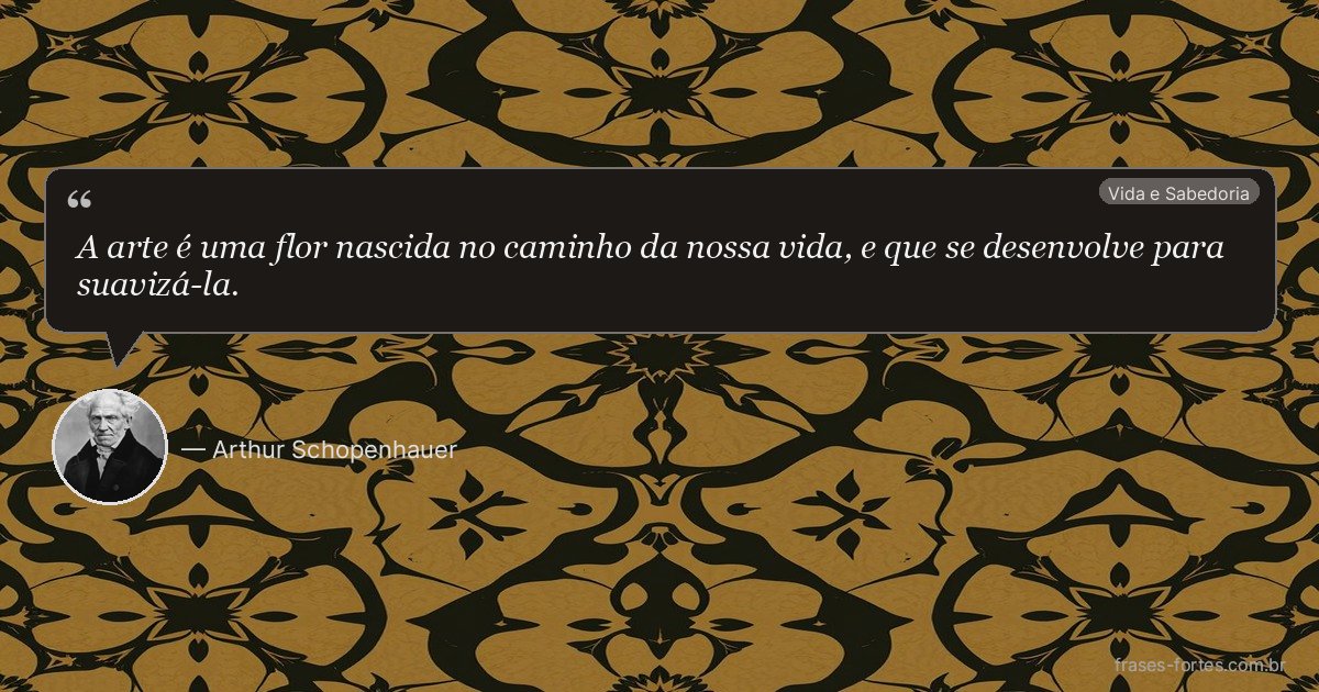 Frase de Arthur Schopenhauer