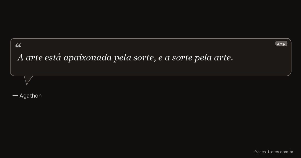 Frase de Agathon