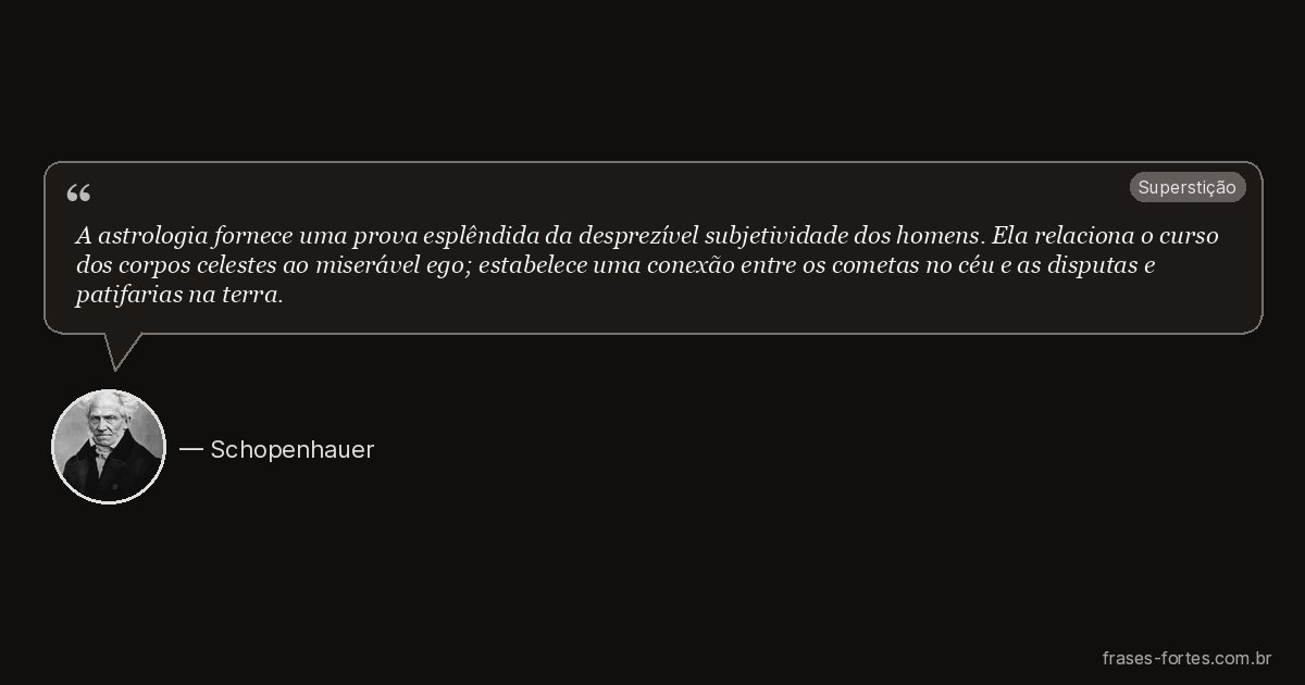 Frase de Schopenhauer