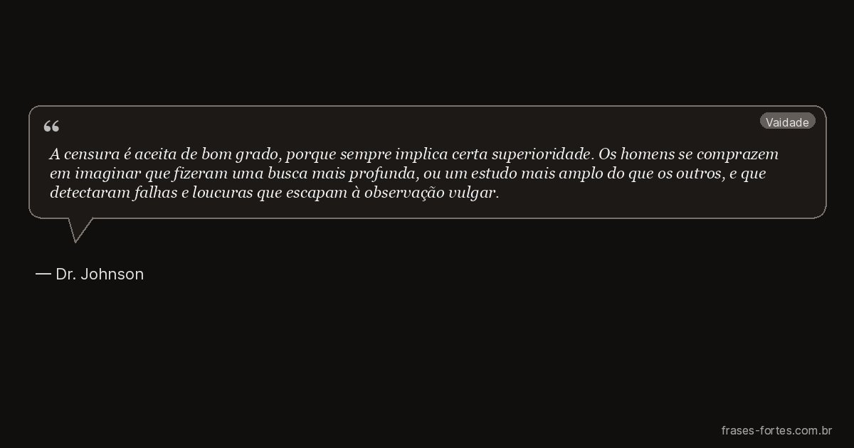 Frase de Dr. Johnson