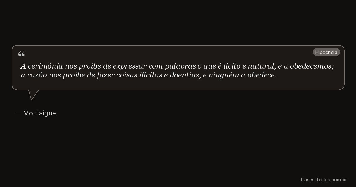 Frase de Montaigne