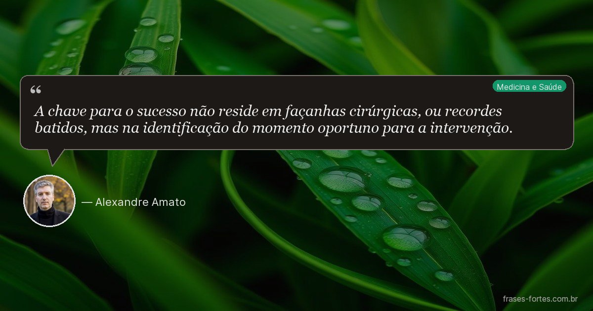 Frase de Alexandre Amato