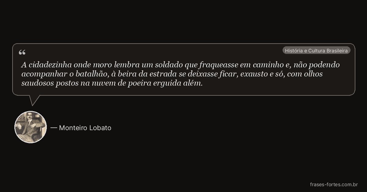 Frase de Monteiro Lobato