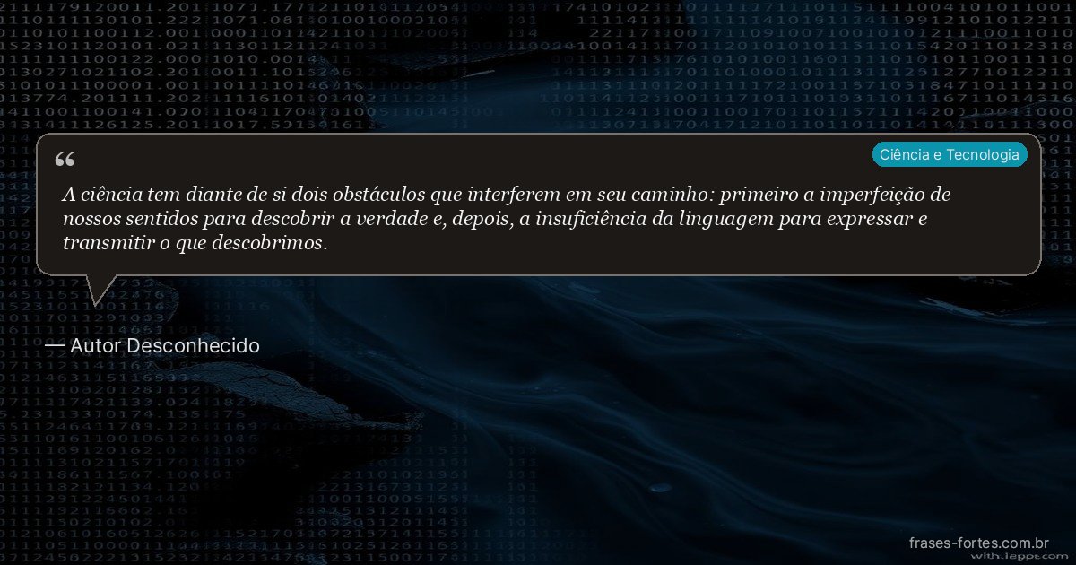 Frase de Autor Desconhecido