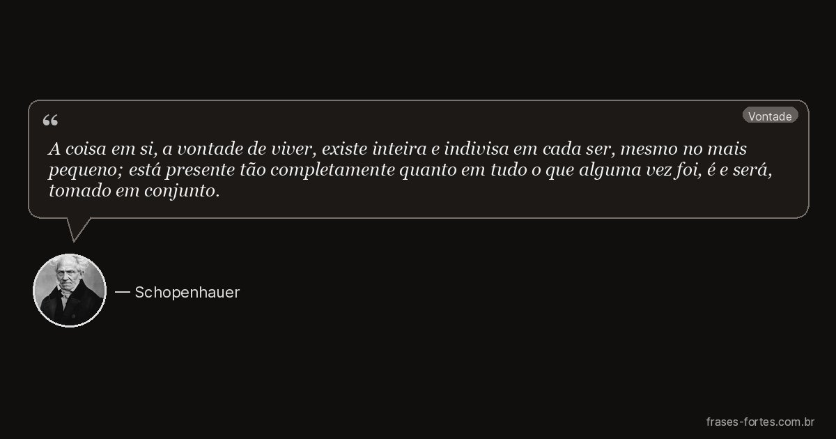 Frase de Schopenhauer