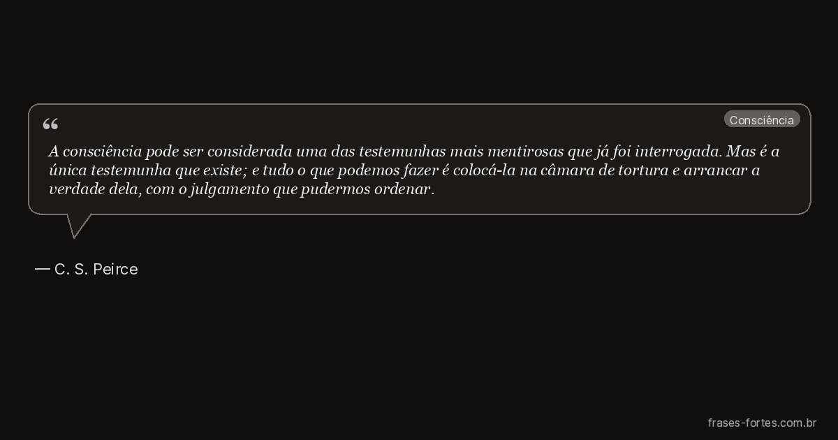 Frase de C. S. Peirce