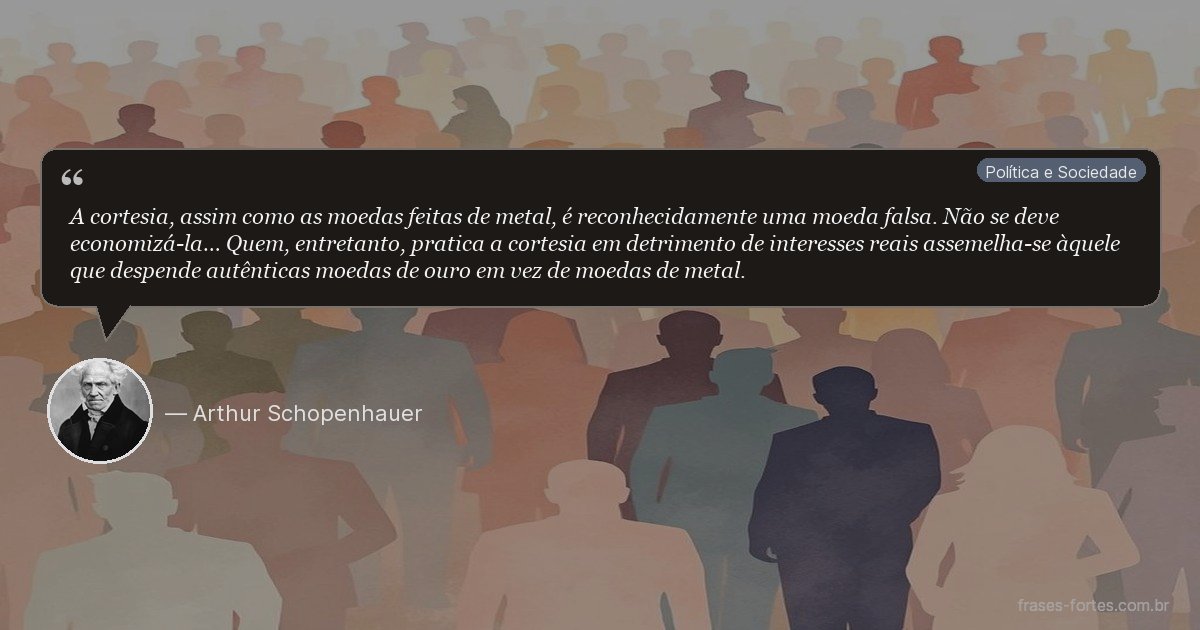 Frase de Arthur Schopenhauer