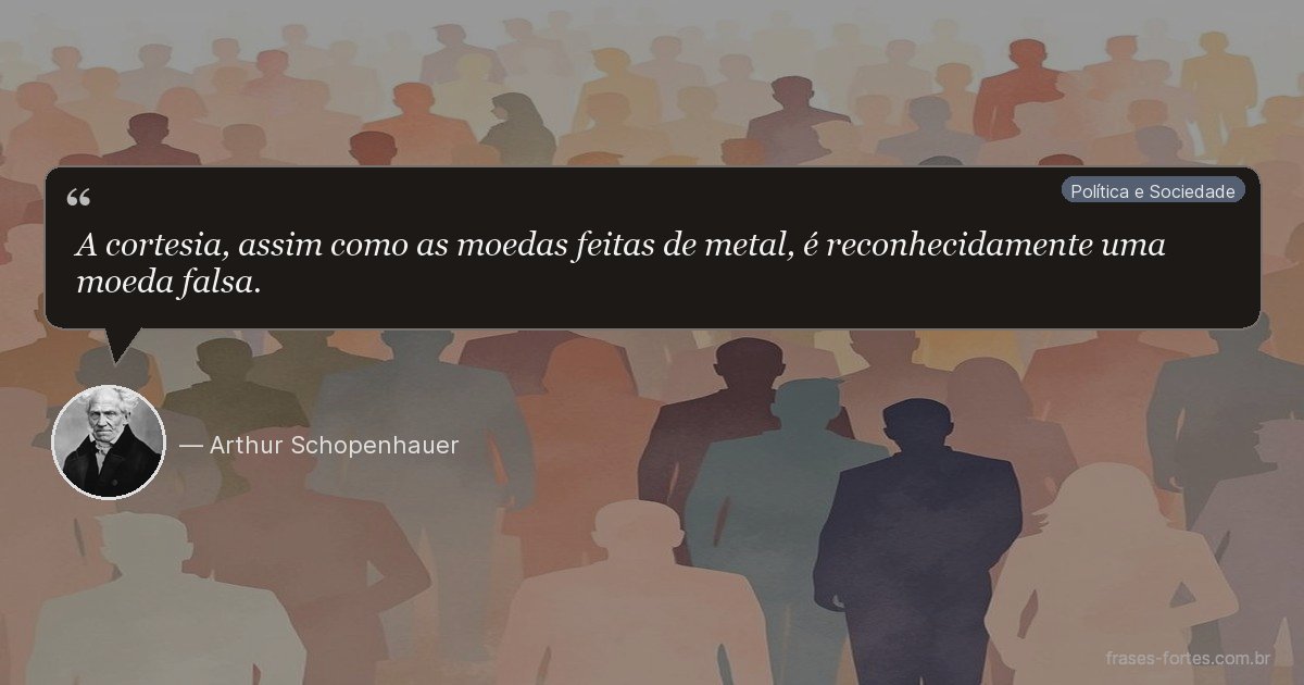 Frase de Arthur Schopenhauer