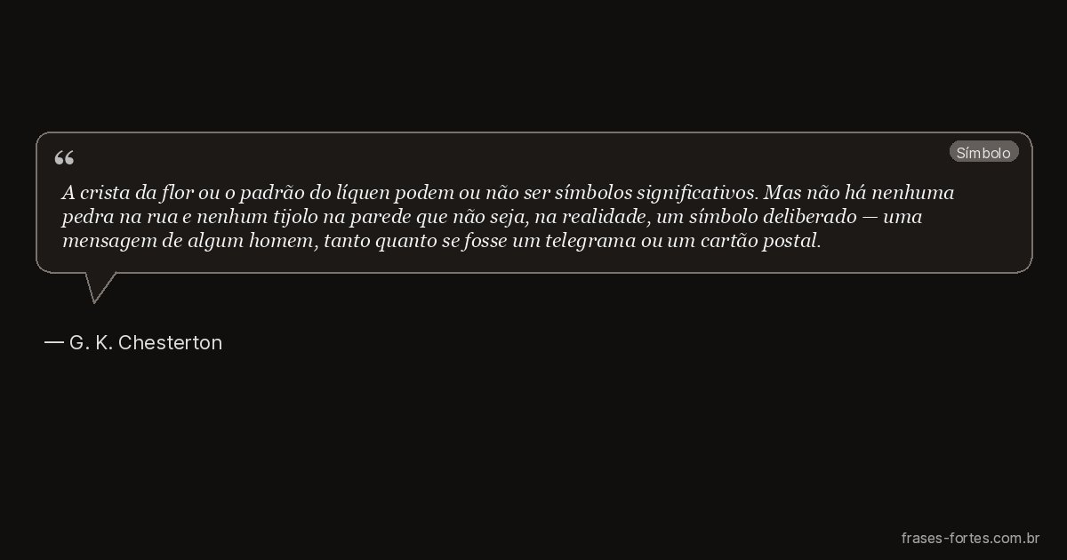 Frase de G. K. Chesterton