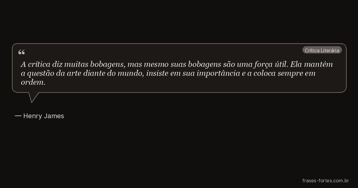 Frase de Henry James