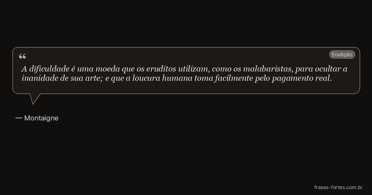 Frase de Montaigne