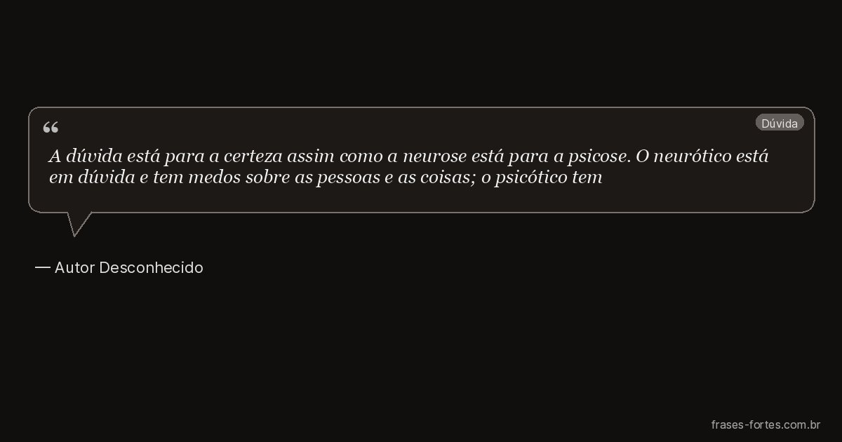 Frase de Autor Desconhecido