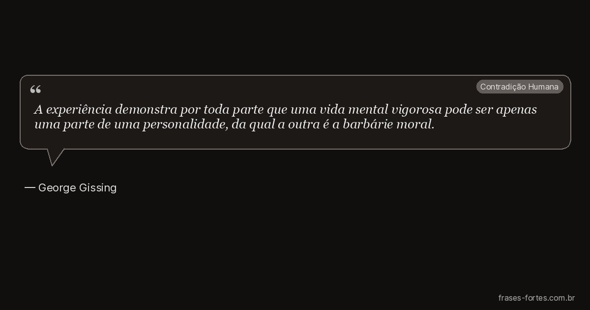 Frase de George Gissing