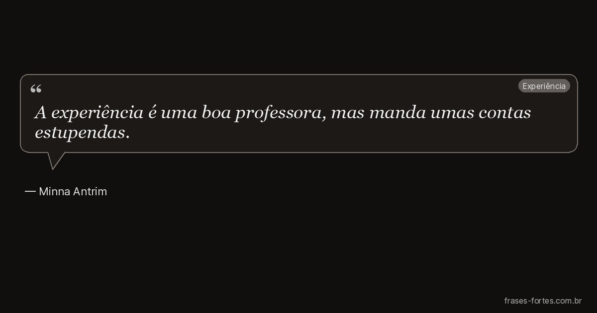 Frase de Minna Antrim