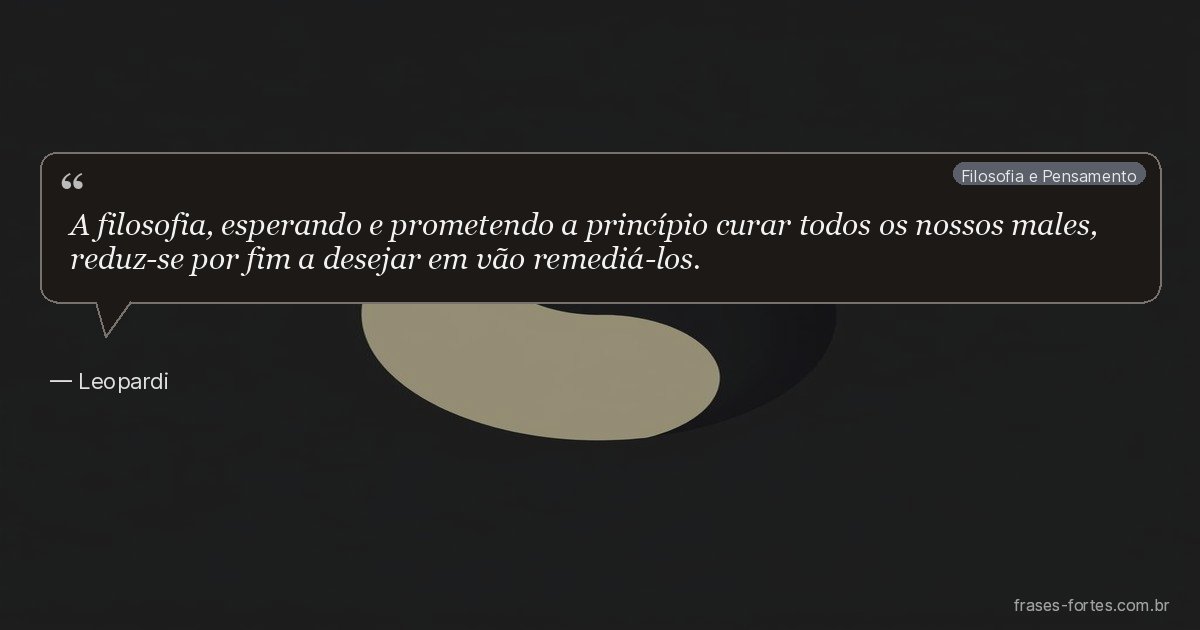 Frase de Leopardi