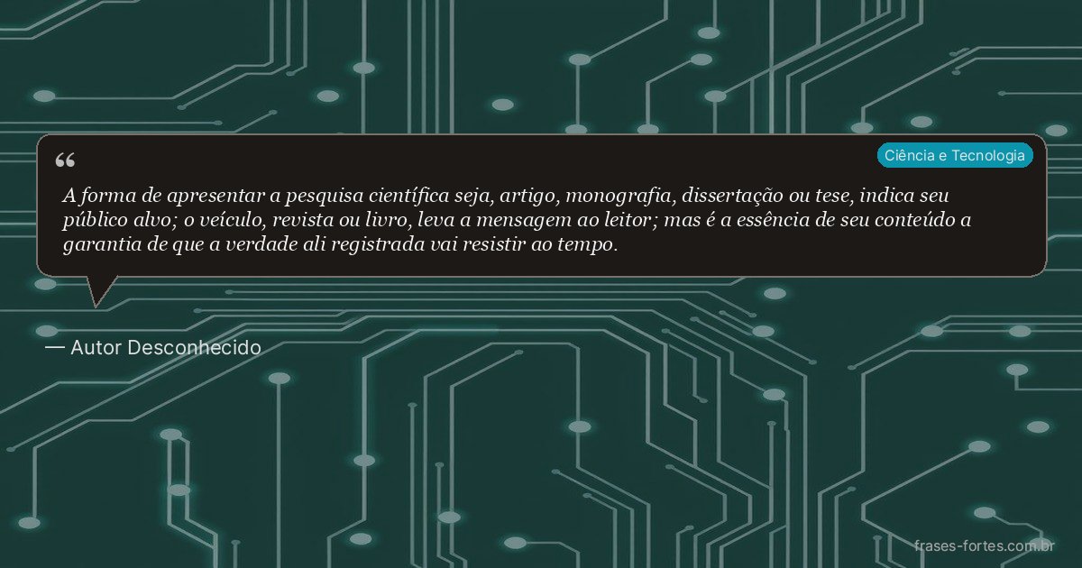 Frase de Autor Desconhecido