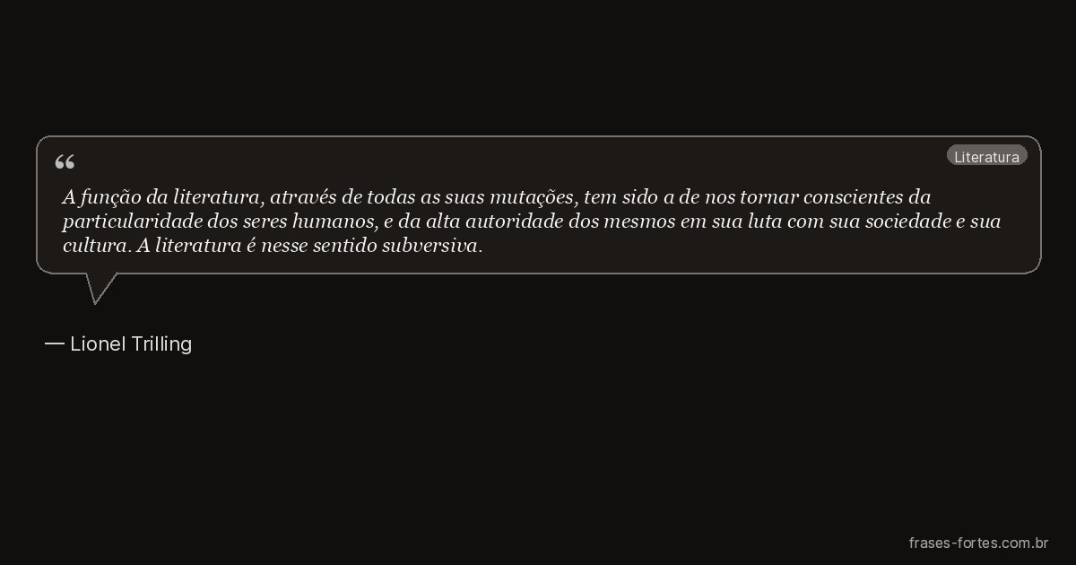 Frase de Lionel Trilling