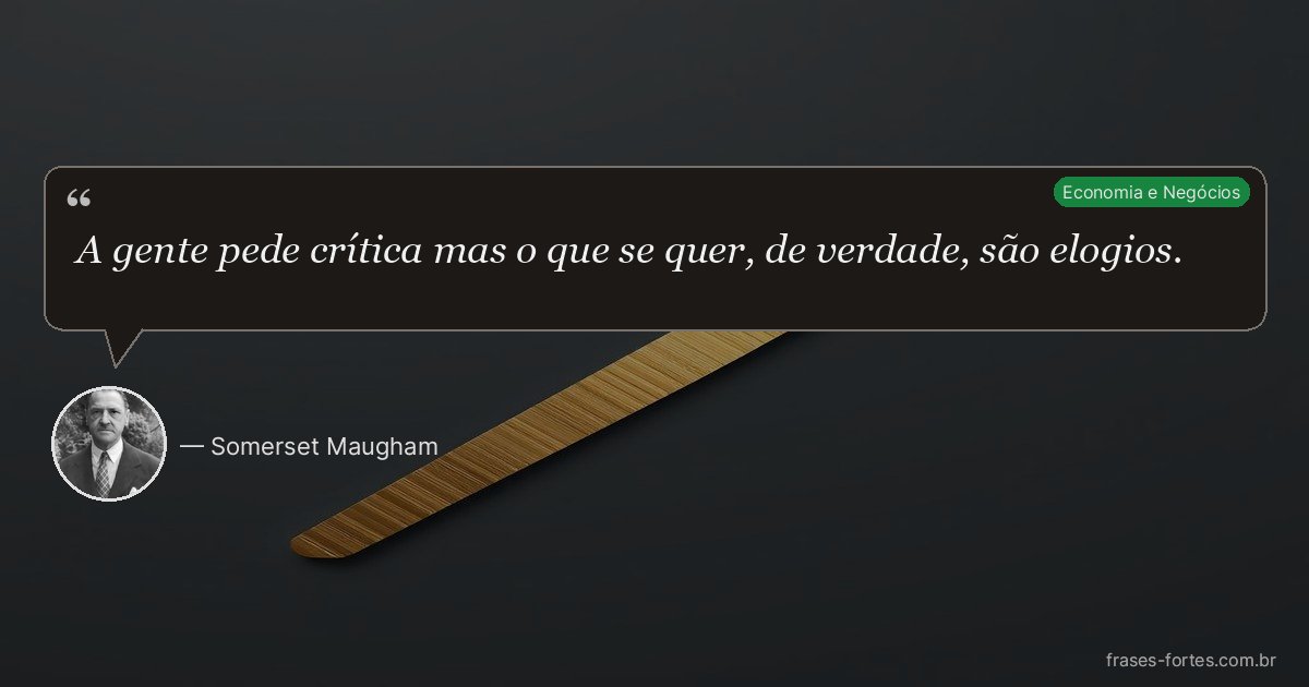 Frase de Somerset Maugham