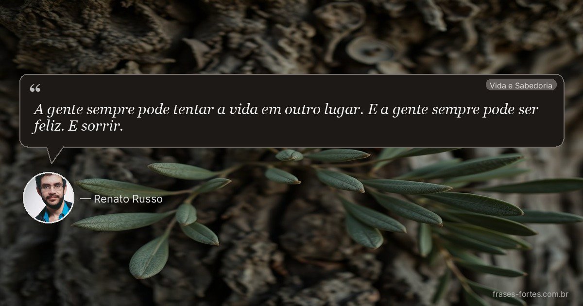 Frase de Renato Russo