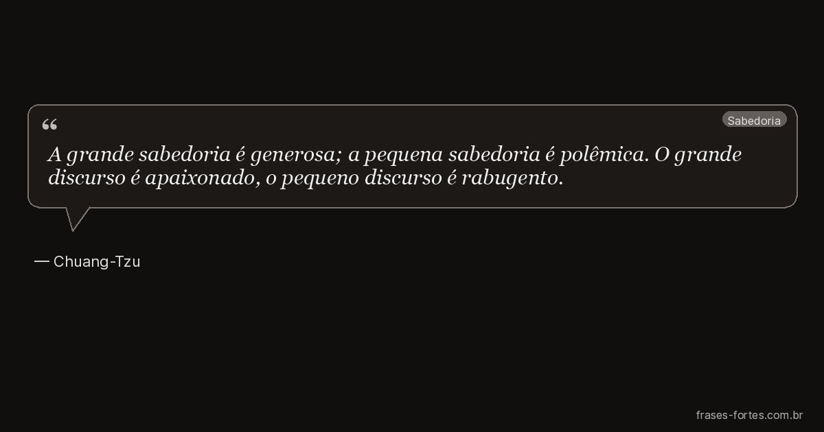 Frase de Chuang-Tzu