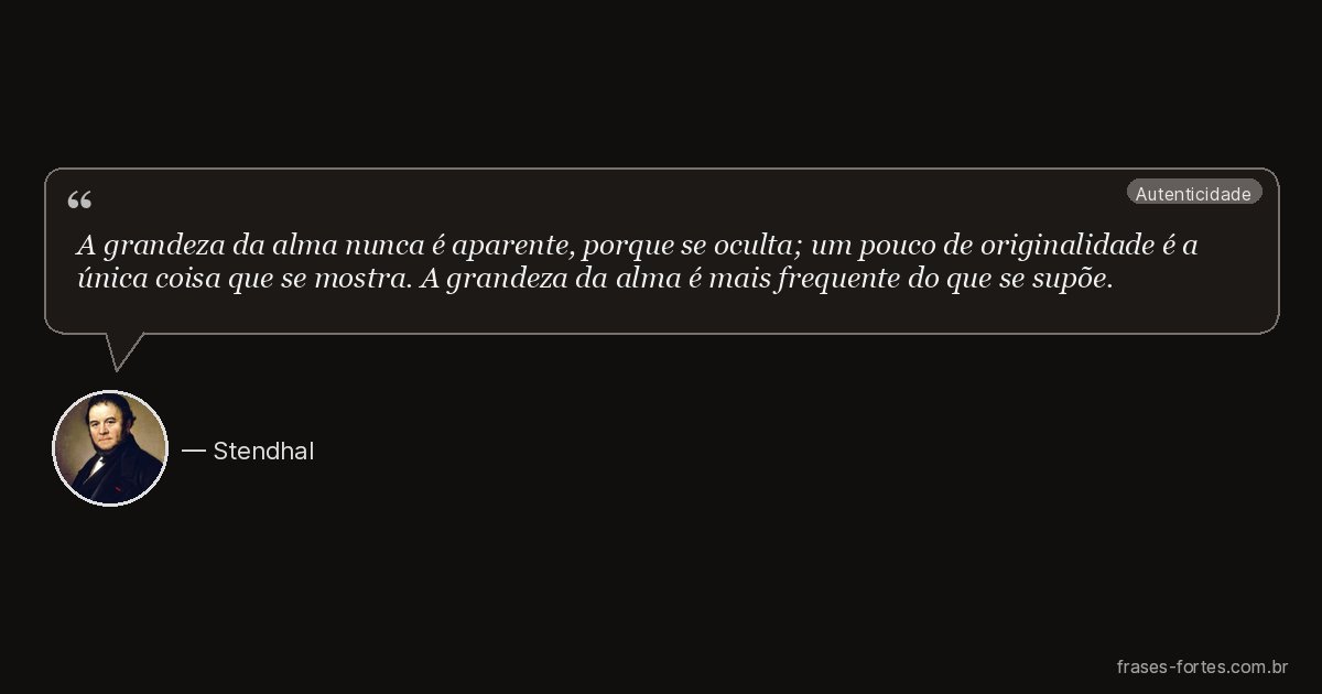 Frase de Stendhal