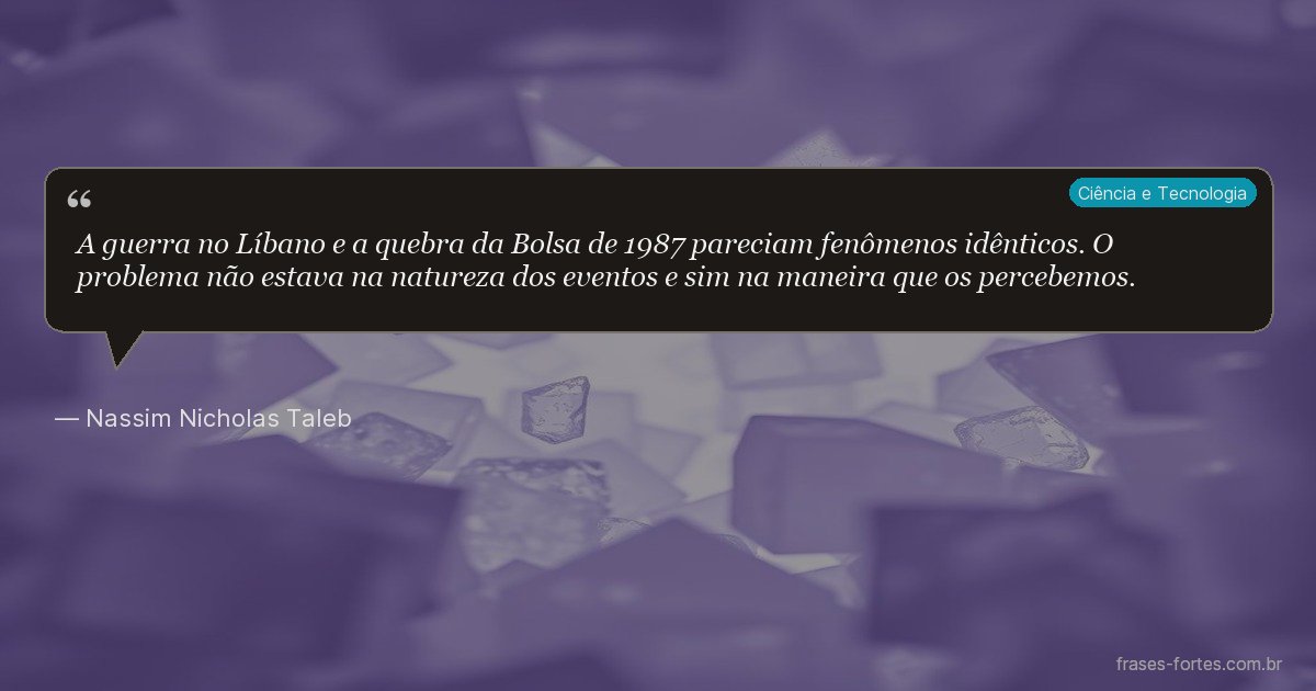 Frase de Nassim Nicholas Taleb