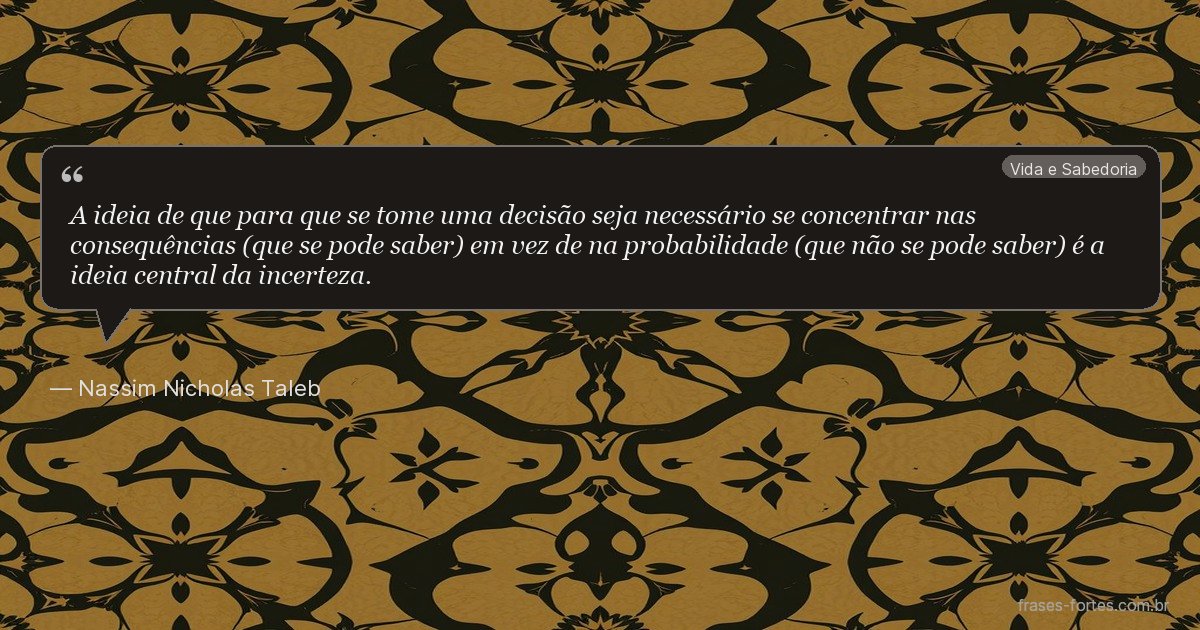 Frase de Nassim Nicholas Taleb