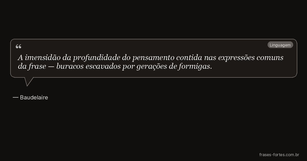 Frase de Baudelaire