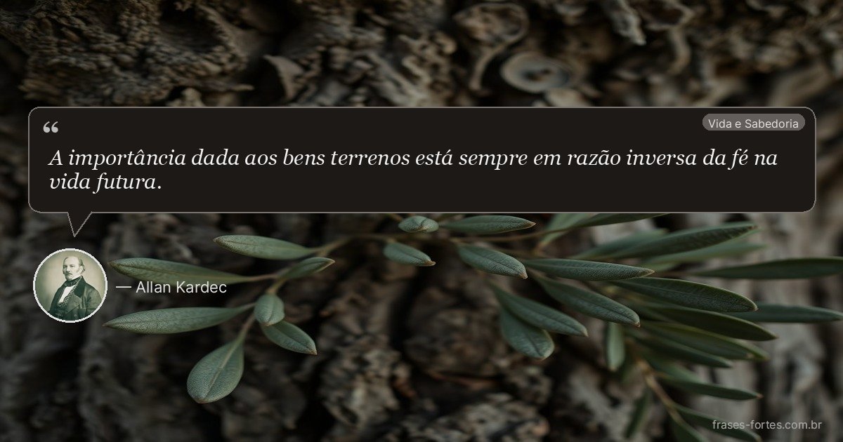 Frase de Allan Kardec