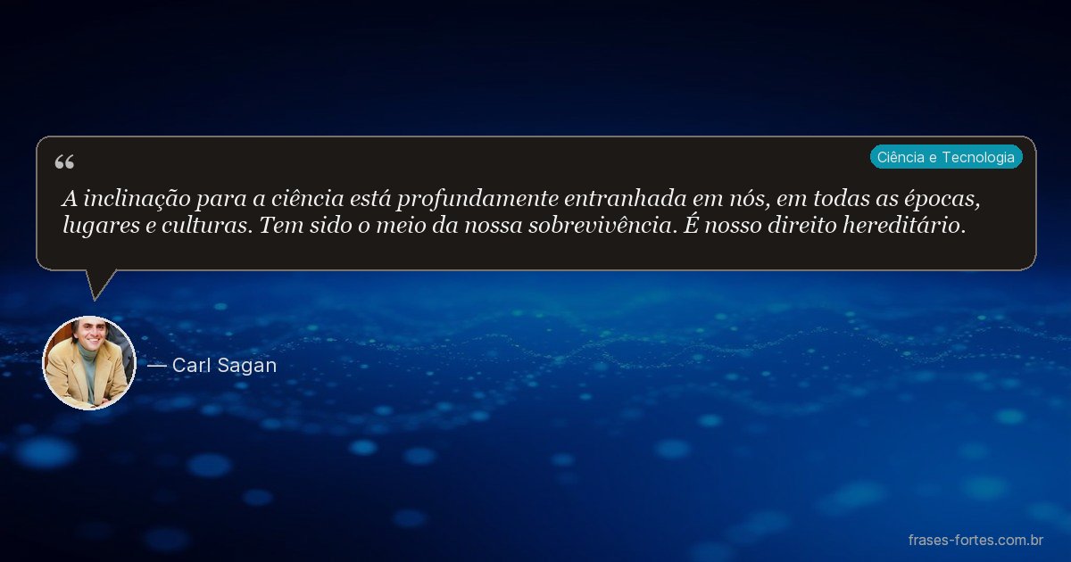 Frase de Carl Sagan