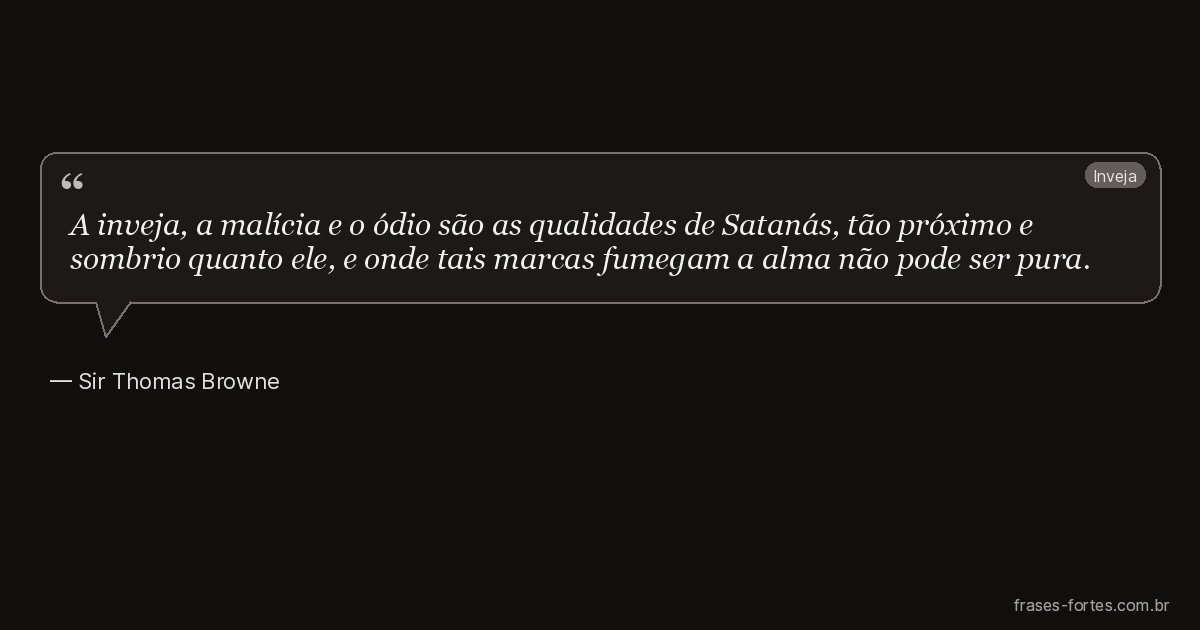 Frase de Sir Thomas Browne