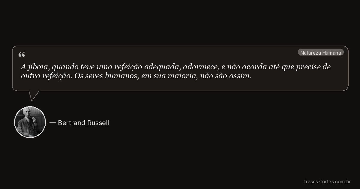 Frase de Bertrand Russell