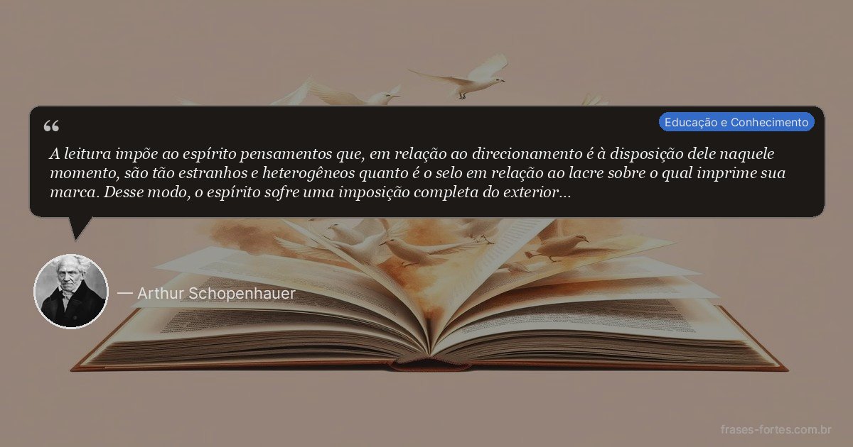 Frase de Arthur Schopenhauer