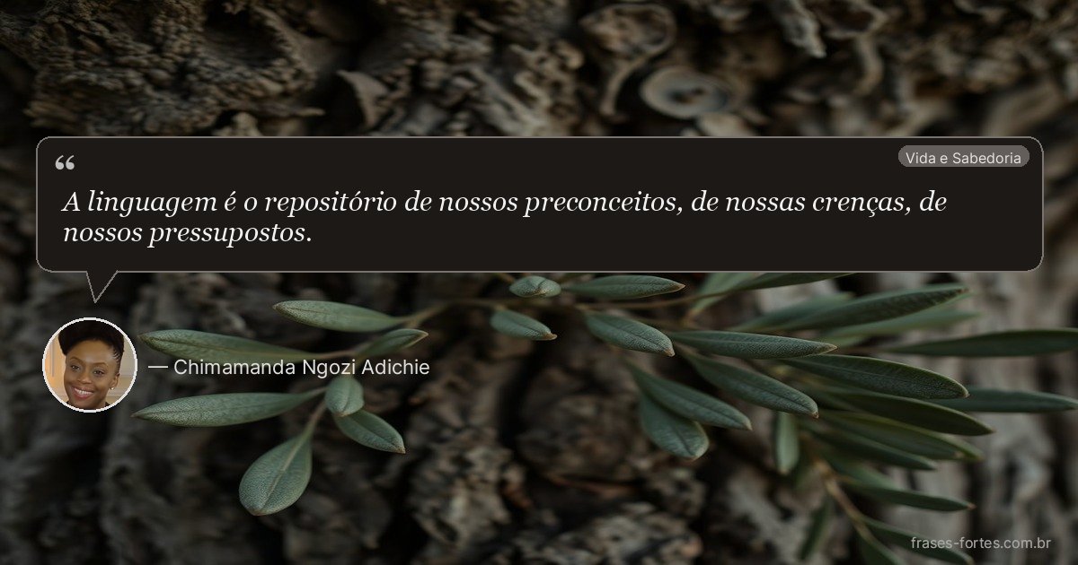 Frase de Chimamanda Ngozi Adichie