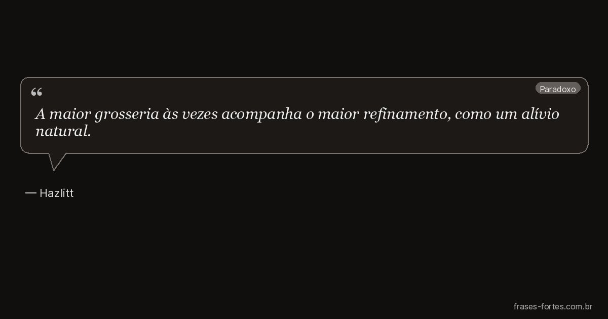 Frase de Hazlitt