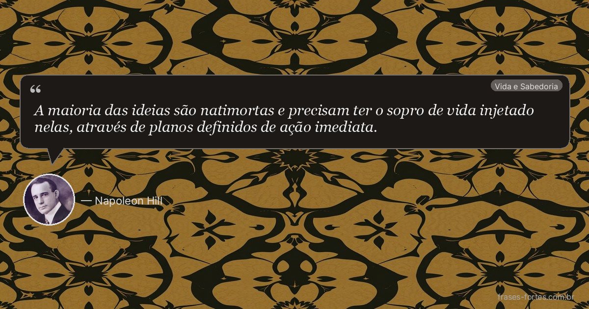 Frase de Napoleon Hill