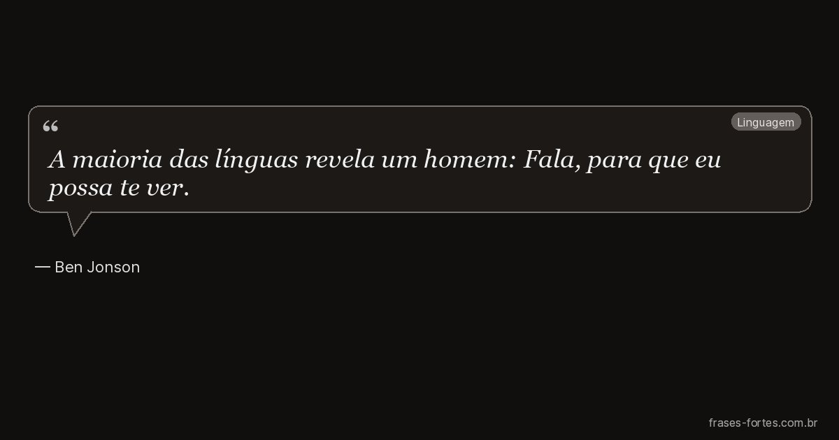 Frase de Ben Jonson