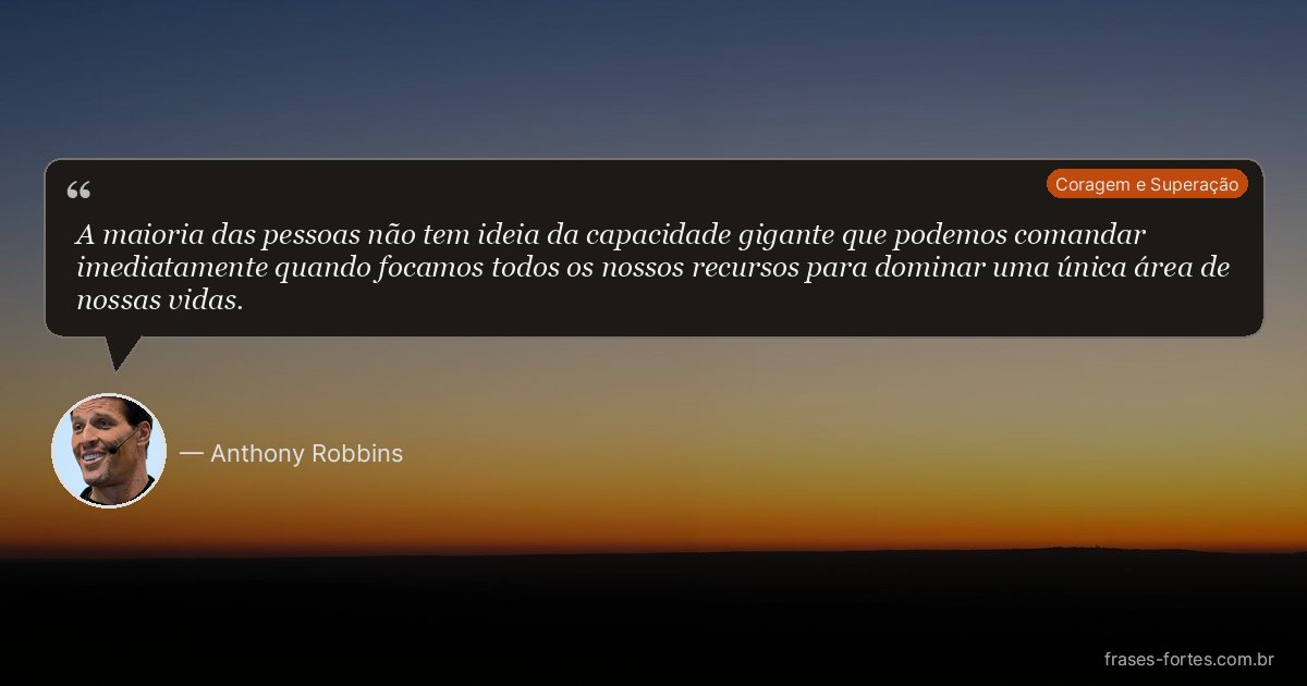 Frase de Anthony Robbins