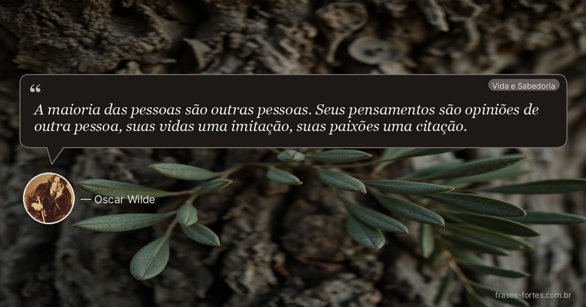 Frase de Oscar Wilde