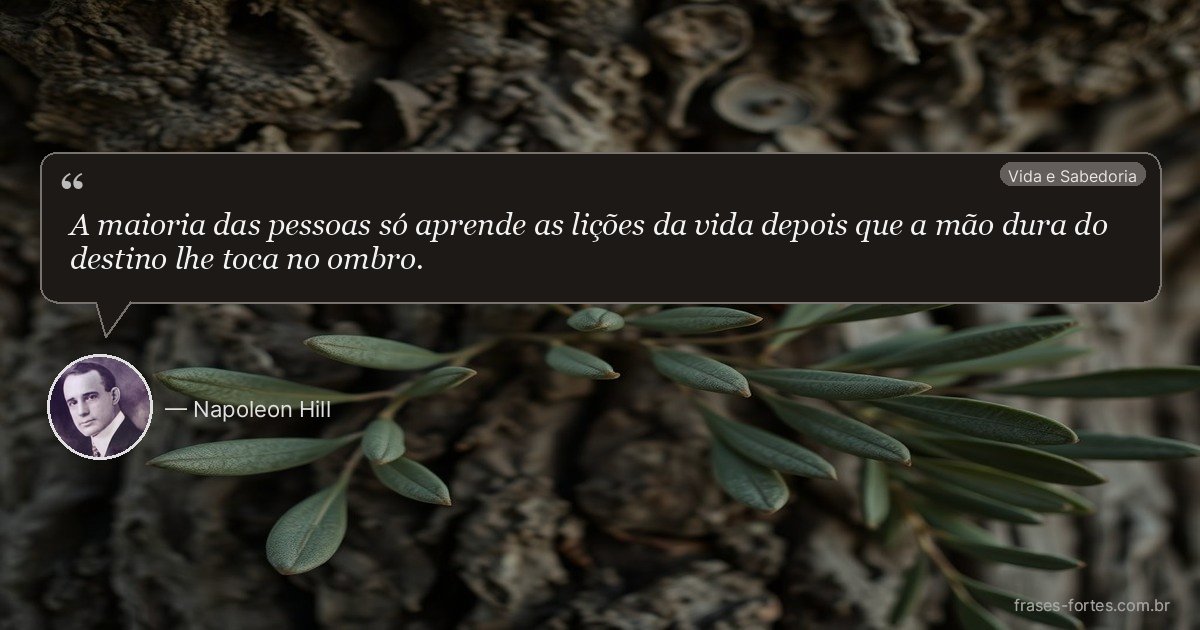Frase de Napoleon Hill