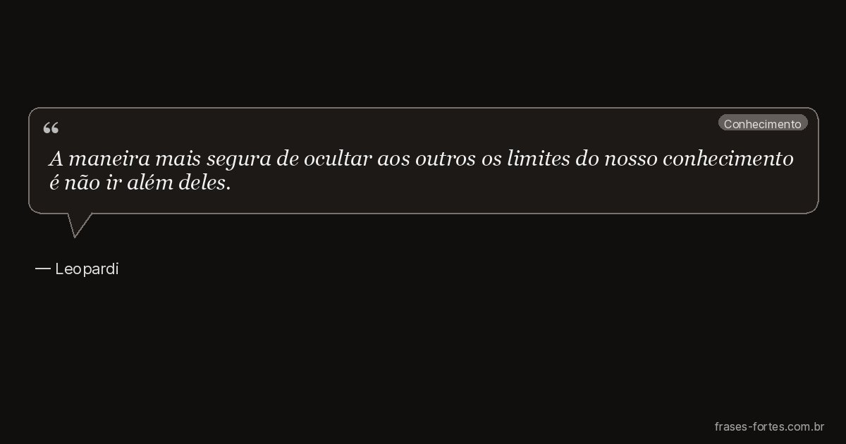 Frase de Leopardi