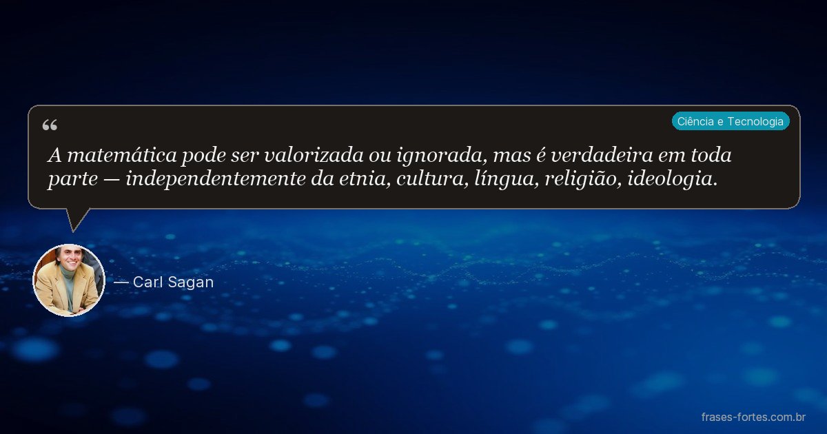 Frase de Carl Sagan