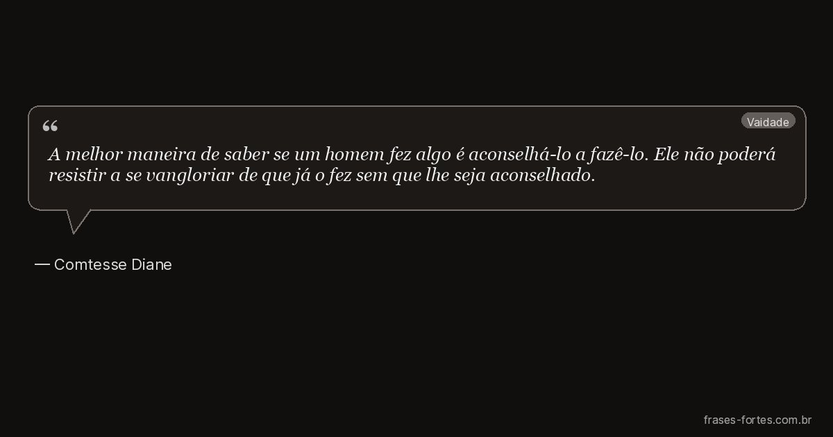 Frase de Comtesse Diane