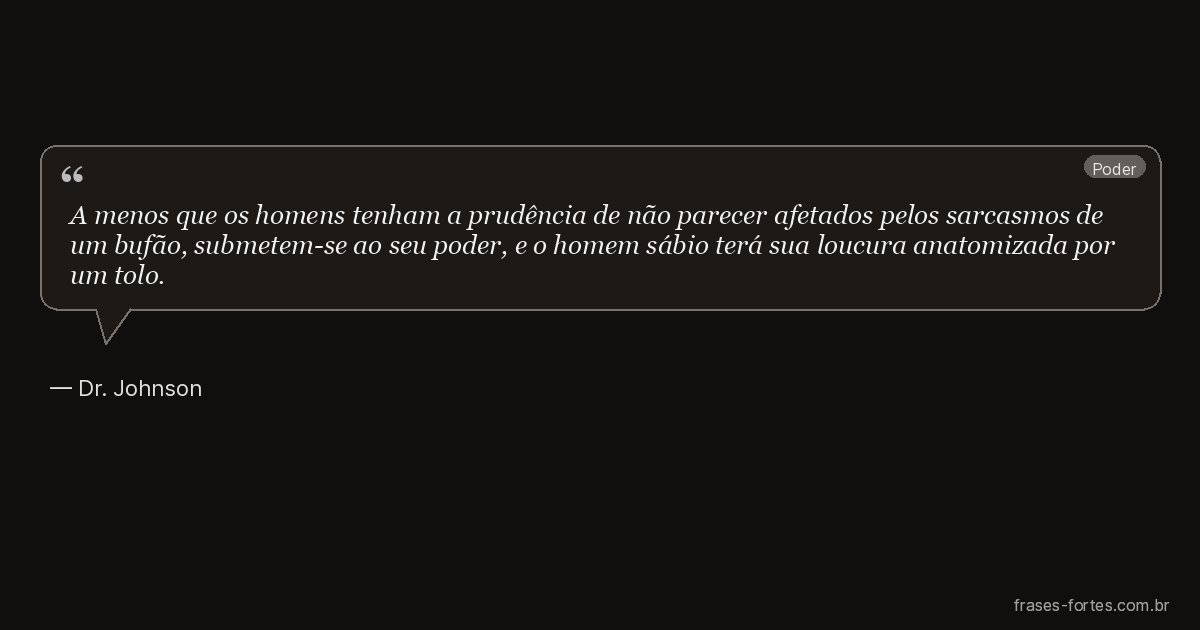 Frase de Dr. Johnson