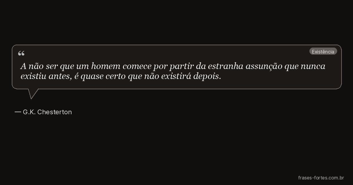Frase de G.K. Chesterton